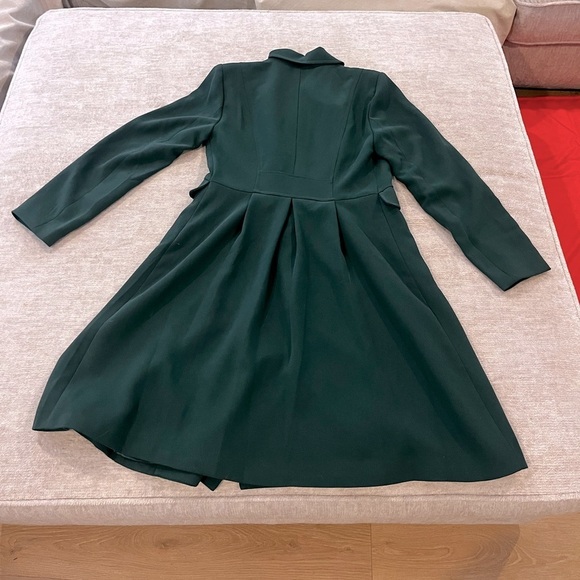 ModCloth Green “Along for the Ride” Crepe Coat size M - Picture 7 of 7